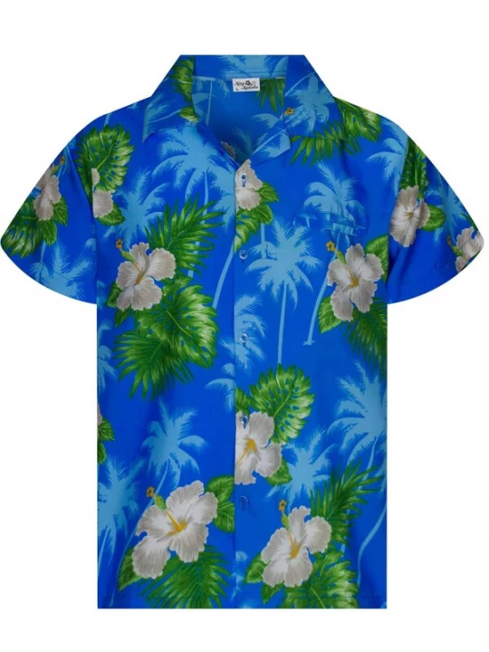Foto van product King Kameha Overhemd 'Small Flower' lichtblauw