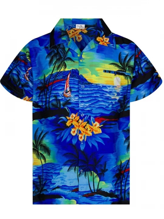 Foto van product King Kameha Overhemd 'Surf' blauw