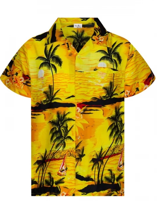 Foto van product King Kameha Overhemd 'Surf' geel