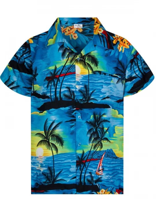 Foto van product King Kameha Overhemd 'Surf' turquoise