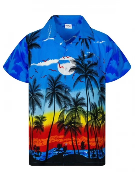 Foto van product King Kameha Shirt 'Beach' blauw