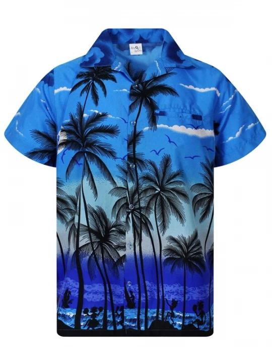 Foto van product King Kameha Shirt 'Beach' donkerblauw
