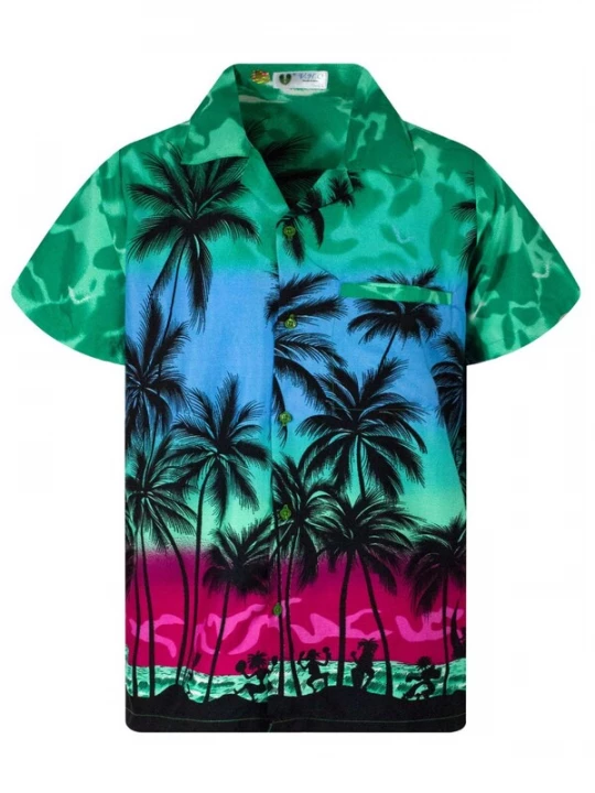 Foto van product King Kameha Shirt 'Beach Eclectic' groen
