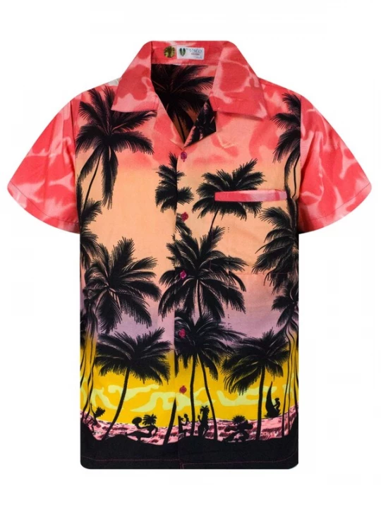 Foto van product King Kameha Shirt 'Beach Eclectic' rood