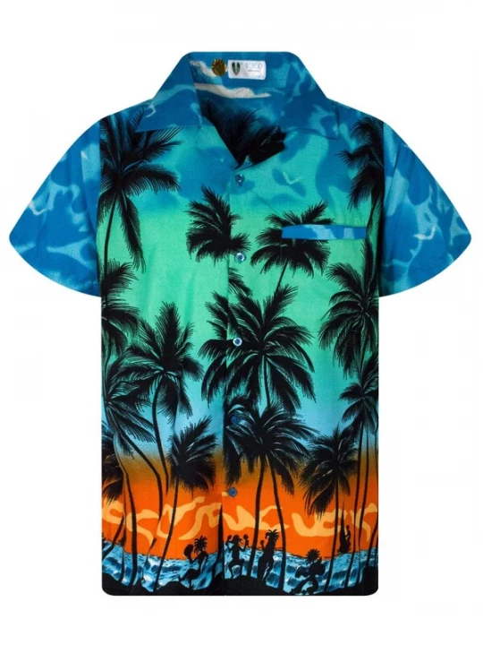 Foto van product King Kameha Shirt 'Beach Eclectic' turquoise