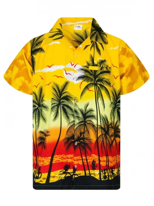 Foto van product King Kameha Shirt 'Beach' geel