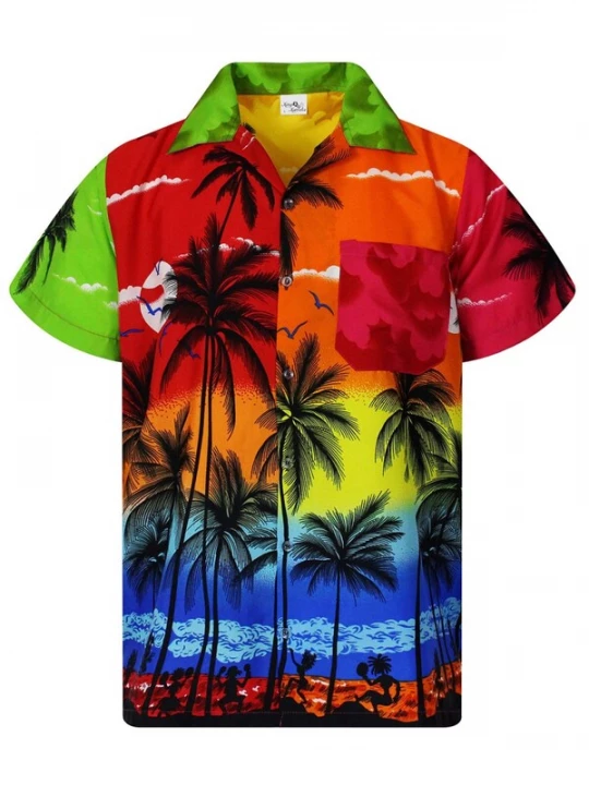 Foto van product King Kameha Shirt 'Beach' gemengde kleuren