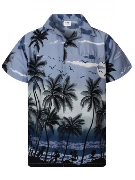 Foto van product King Kameha Shirt 'Beach' grijs