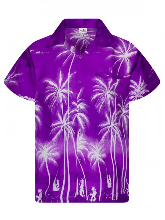 Foto van product King Kameha Shirt 'Beach Negative' lila