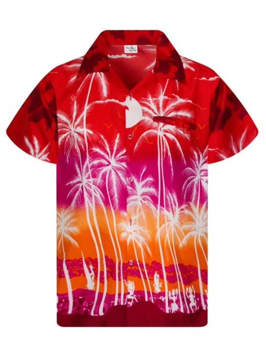 Foto van product King Kameha Shirt 'Beach Negative' rood