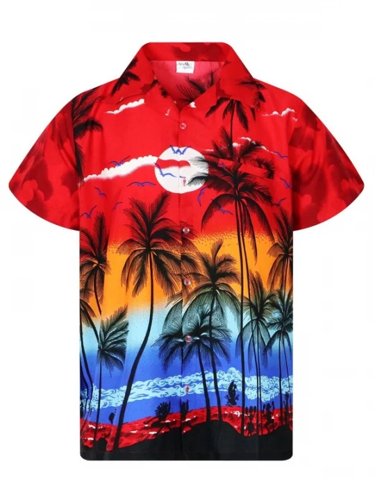 Foto van product King Kameha Shirt 'Beach' rood