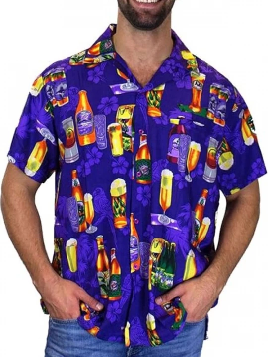 Foto van product King Kameha Shirt 'Beerbottle' lila