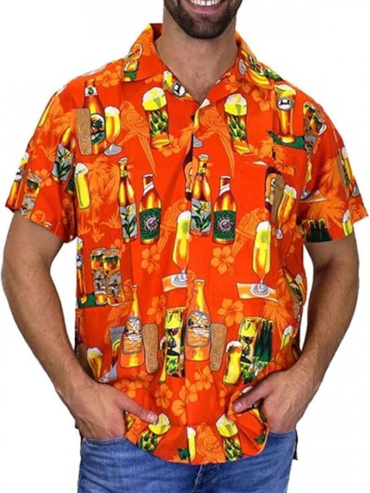 Foto van product King Kameha Shirt 'Beerbottle' oranje