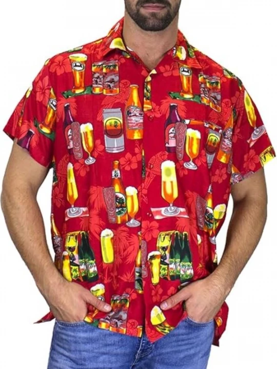 Foto van product King Kameha Shirt 'Beerbottle' rood