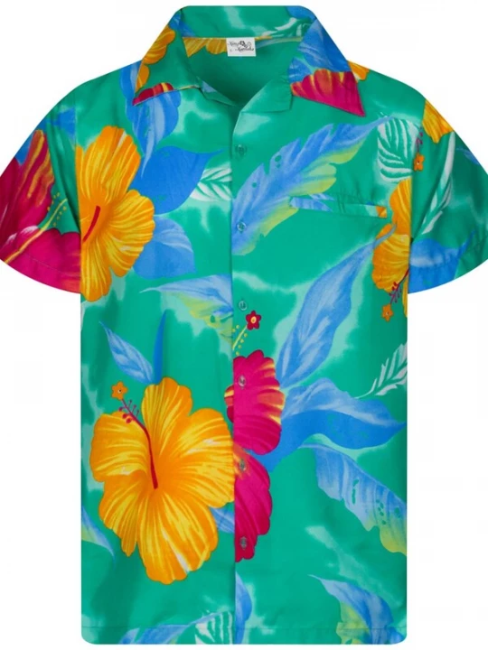 Foto van product King Kameha Shirt 'Big Flower' hemelsblauw