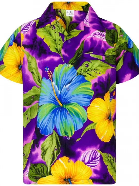 Foto van product King Kameha Shirt 'Big Flower' lila