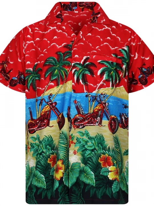 Foto van product King Kameha Shirt 'Bike' rood