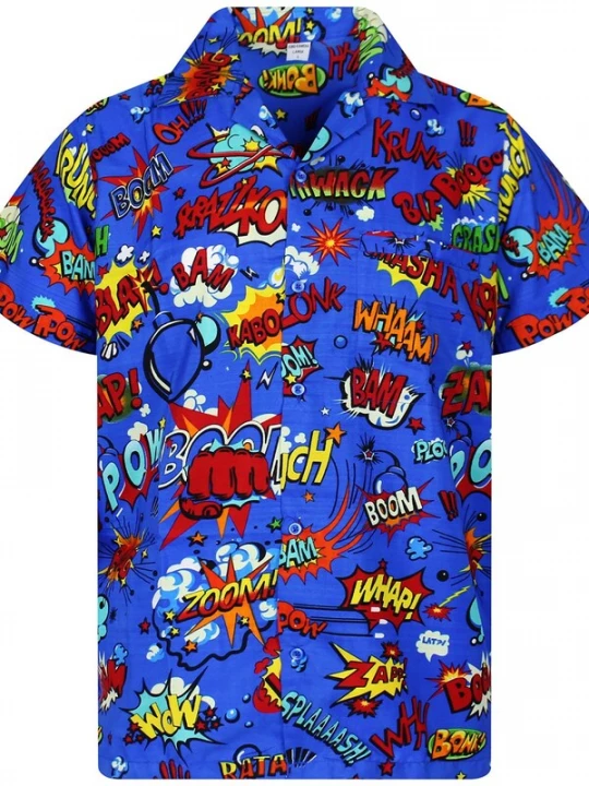 Foto van product King Kameha Shirt 'Boom Bang' blauw