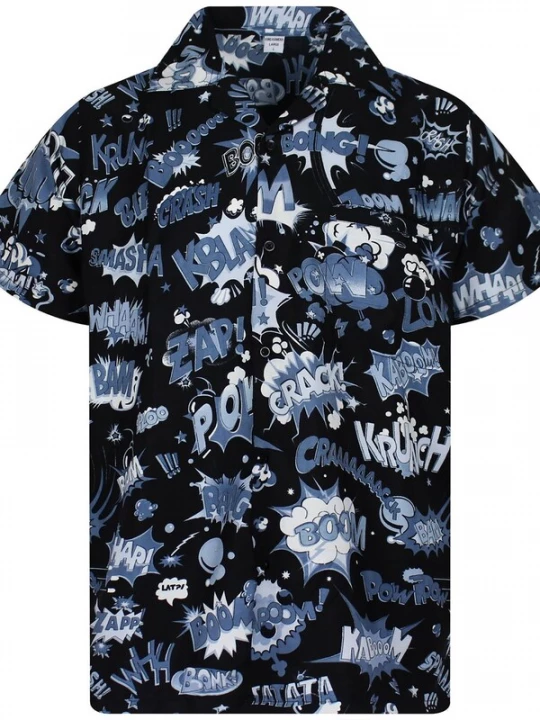 Foto van product King Kameha Shirt 'Boom Bang' grijs