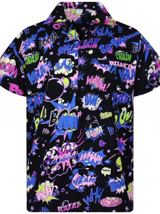 Foto van product King Kameha Shirt 'Boom Bang' lila