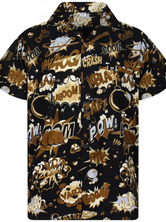 Foto van product King Kameha Shirt 'Boom Bang' sepia