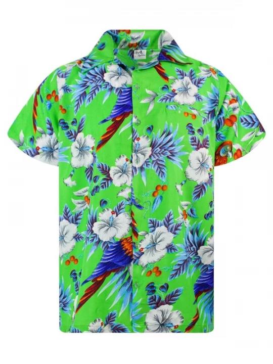 Foto van product King Kameha Shirt 'Cherryparrot' groen