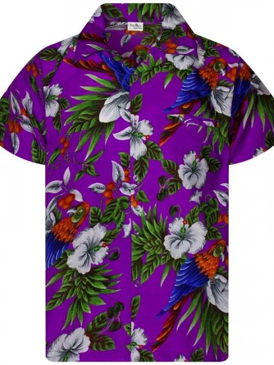 Foto van product King Kameha Shirt 'Cherryparrot' lila