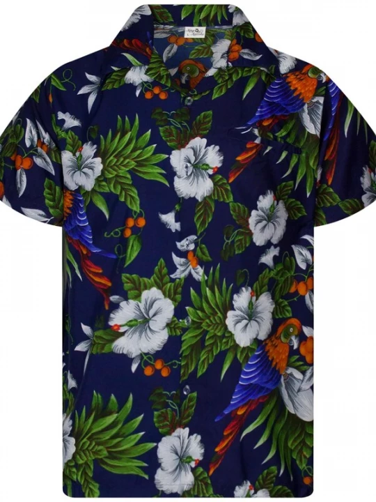 Foto van product King Kameha Shirt 'Cherryparrot' navy