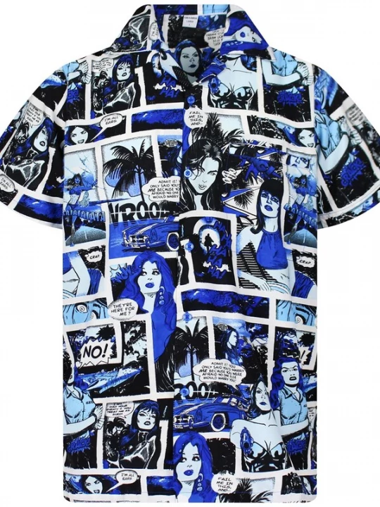 Foto van product King Kameha Shirt 'Comic' blauw