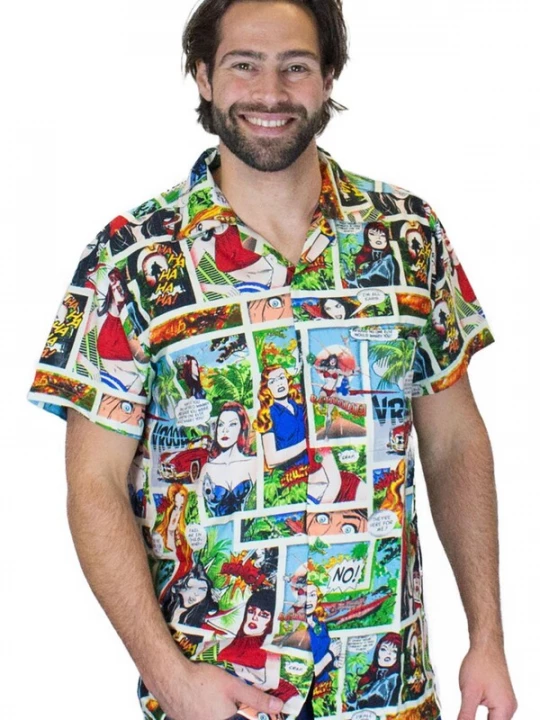 Foto van product King Kameha Shirt 'Comic' gemengde kleuren