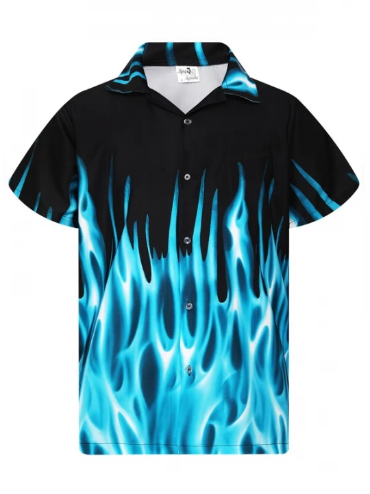 Foto van product King Kameha Shirt 'Flames' turquoise