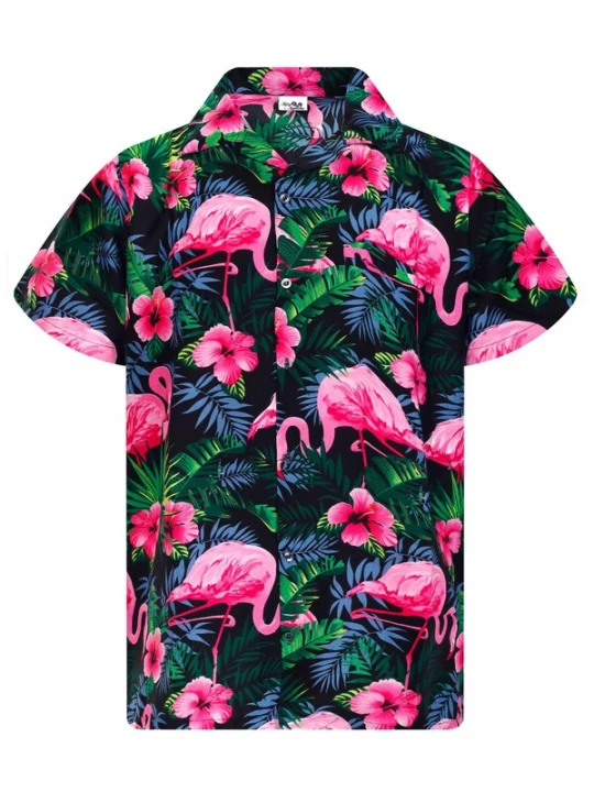 Foto van product King Kameha Shirt 'Flamingo Flowers' pink