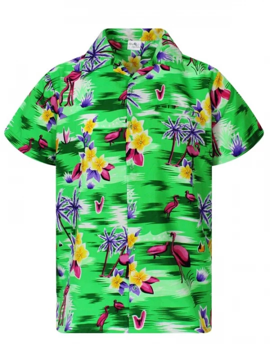 Foto van product King Kameha Shirt 'Flamingos' citroen