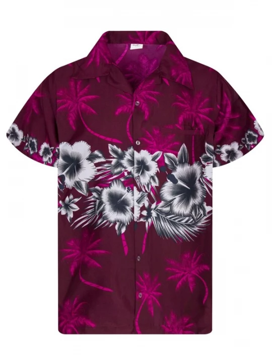 Foto van product King Kameha Shirt 'Flower Chest' lila