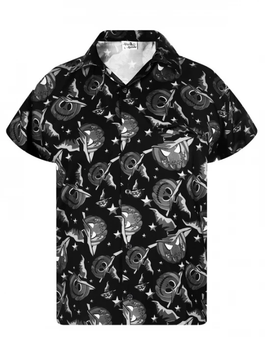 Foto van product King Kameha Shirt 'Helloween Pumpkin Hat' grijs