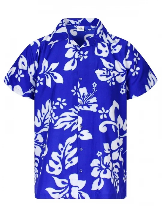Foto van product King Kameha Shirt 'Hibiscus' indigo