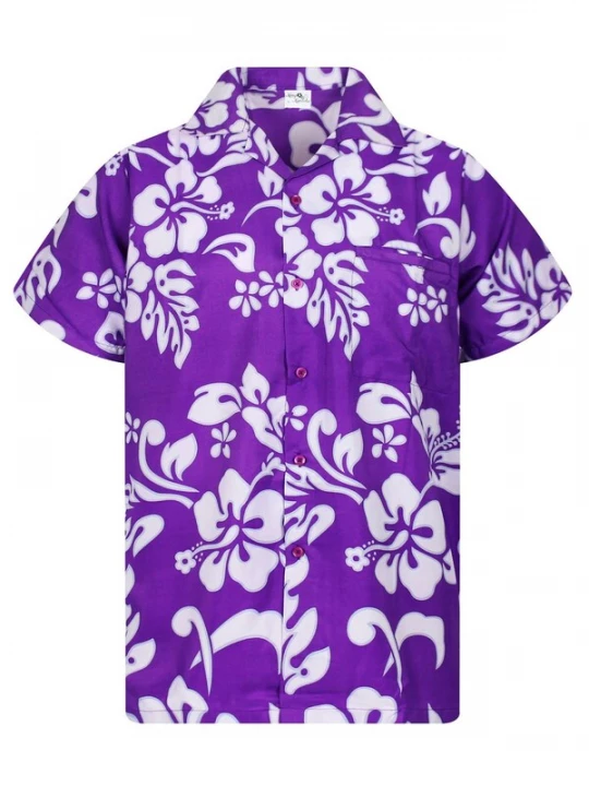 Foto van product King Kameha Shirt 'Hibiscus' lila