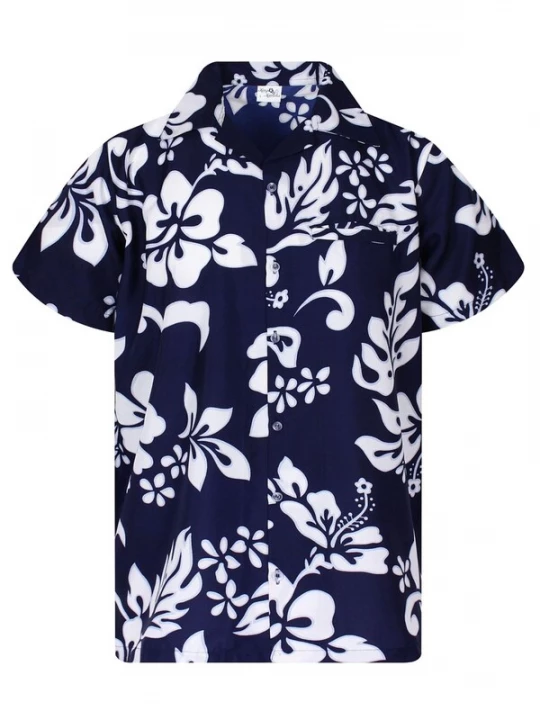 Foto van product King Kameha Shirt 'Hibiscus' navy