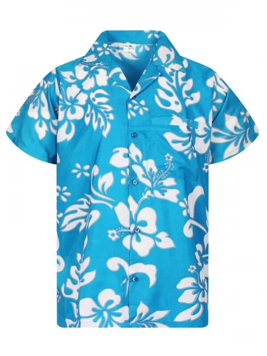 Foto van product King Kameha Shirt 'Hibiscus' turquoise