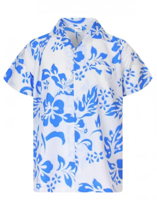 Foto van product King Kameha Shirt 'Hibiscus White Line' turquoise