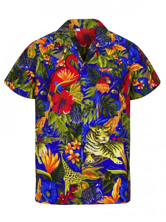 Foto van product King Kameha Shirt 'Jungle' blauw