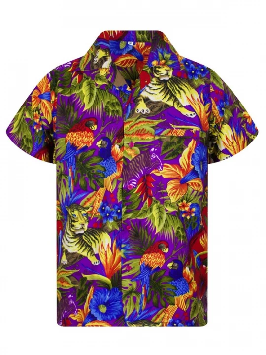 Foto van product King Kameha Shirt 'Jungle' lila