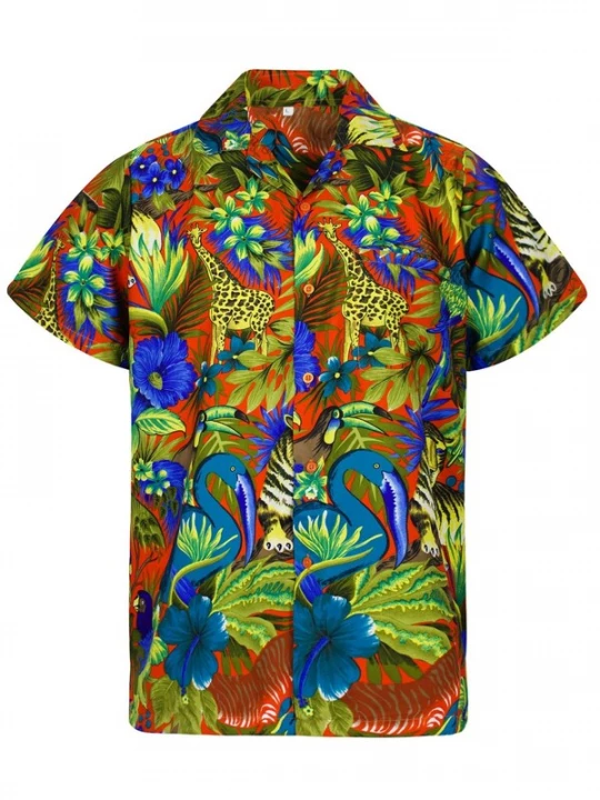 Foto van product King Kameha Shirt 'Jungle' oranje
