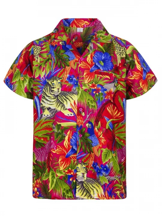 Foto van product King Kameha Shirt 'Jungle' pink