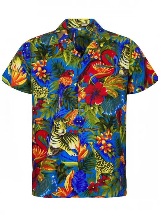 Foto van product King Kameha Shirt 'Jungle' turquoise