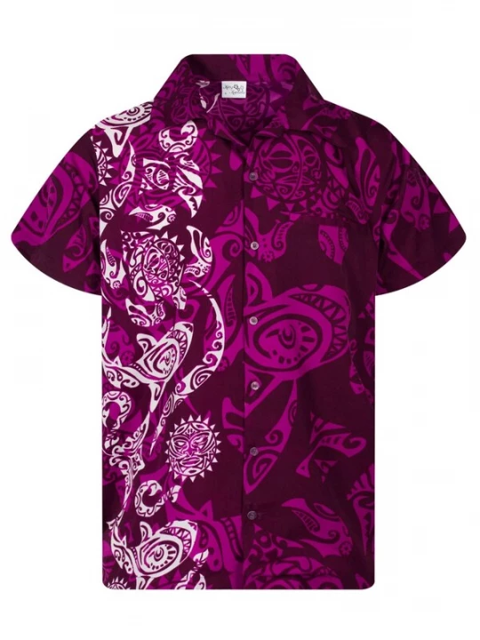 Foto van product King Kameha Shirt 'Maori Wedding' lila