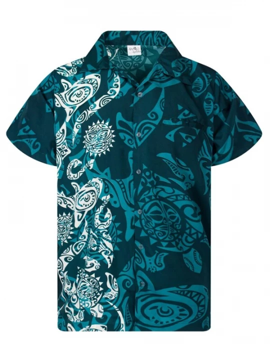 Foto van product King Kameha Shirt 'Maori Wedding' petrol