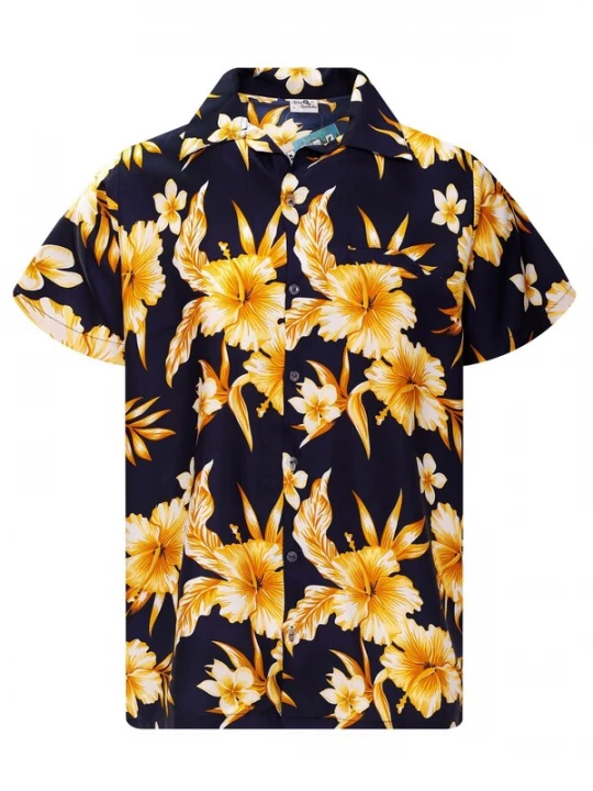 Foto van product King Kameha Shirt 'Mono Flowers' geel