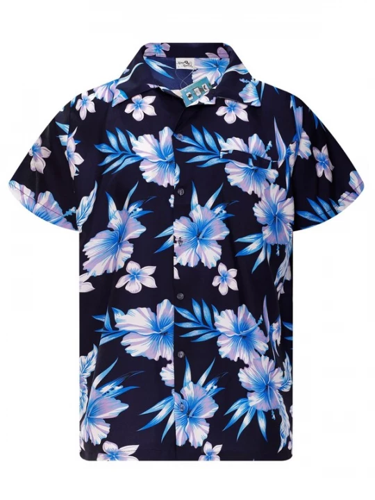 Foto van product King Kameha Shirt 'Mono Flowers' navy