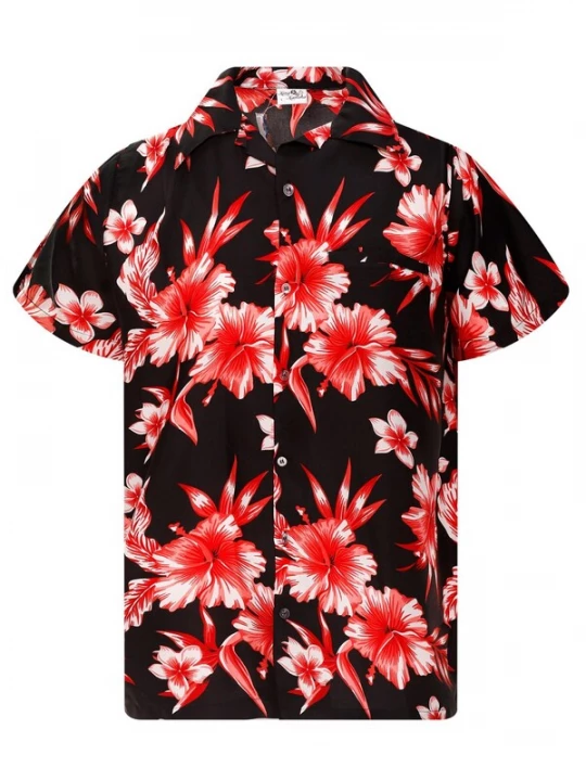 Foto van product King Kameha Shirt 'Mono Flowers' rood